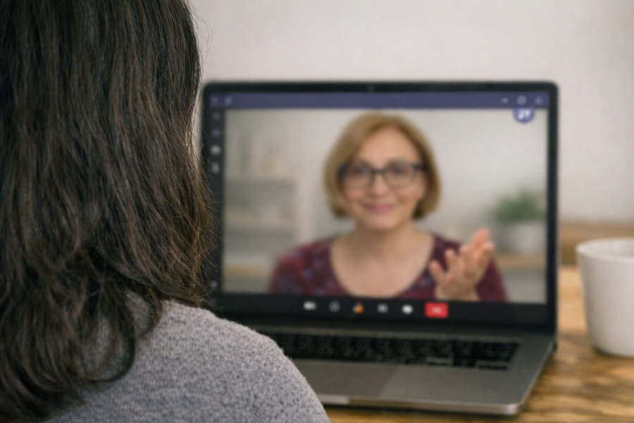 Online counselling session — secure video therapy from the comfort of your own space