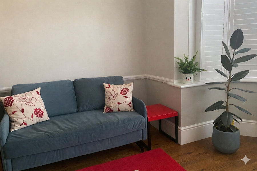 The therapy room — a warm, private space in BR3, Southeast London